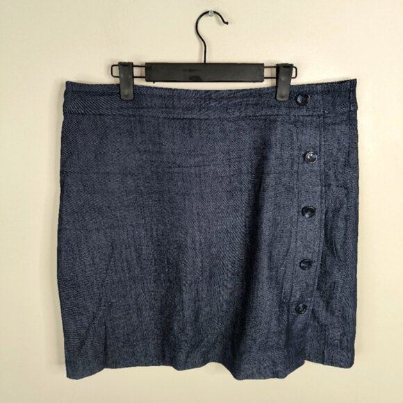 Emma & Olivia Preppy Nautical Tennis Prep Denim Stretch Academia Skirt 12 - Picture 1 of 9